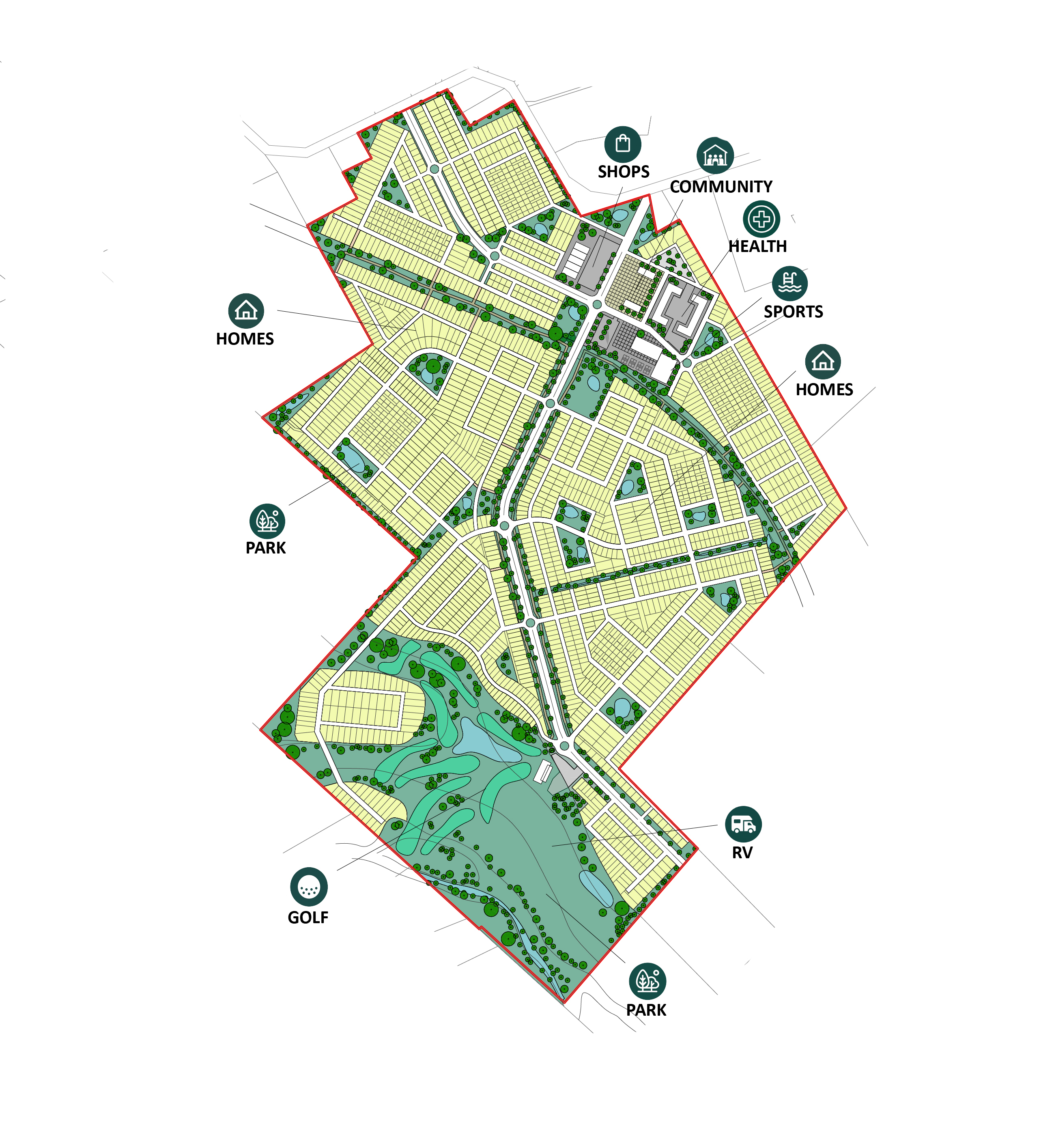 Illustrative master plan for Club 55