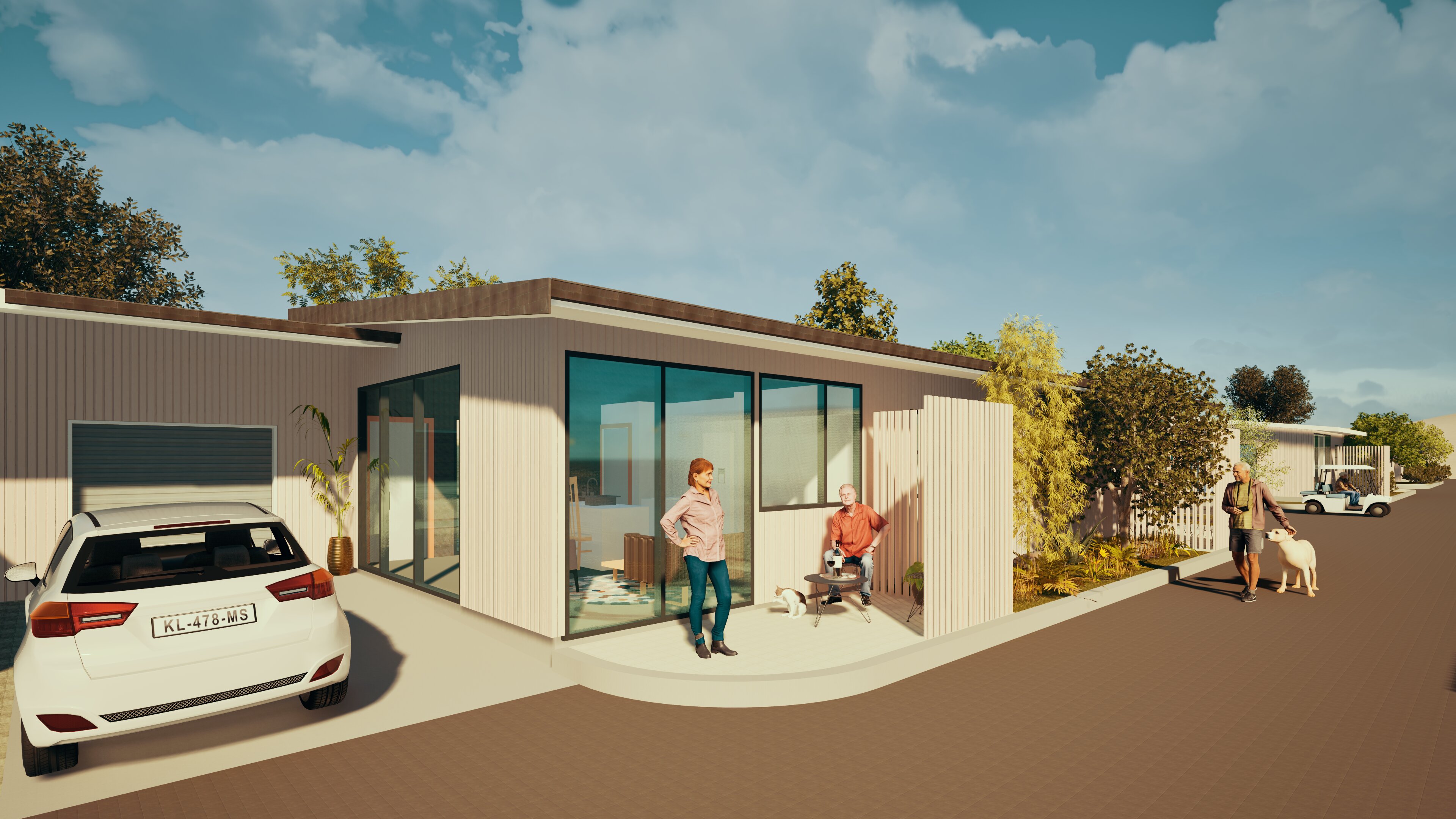 1 Bedroom Duplex exterior render