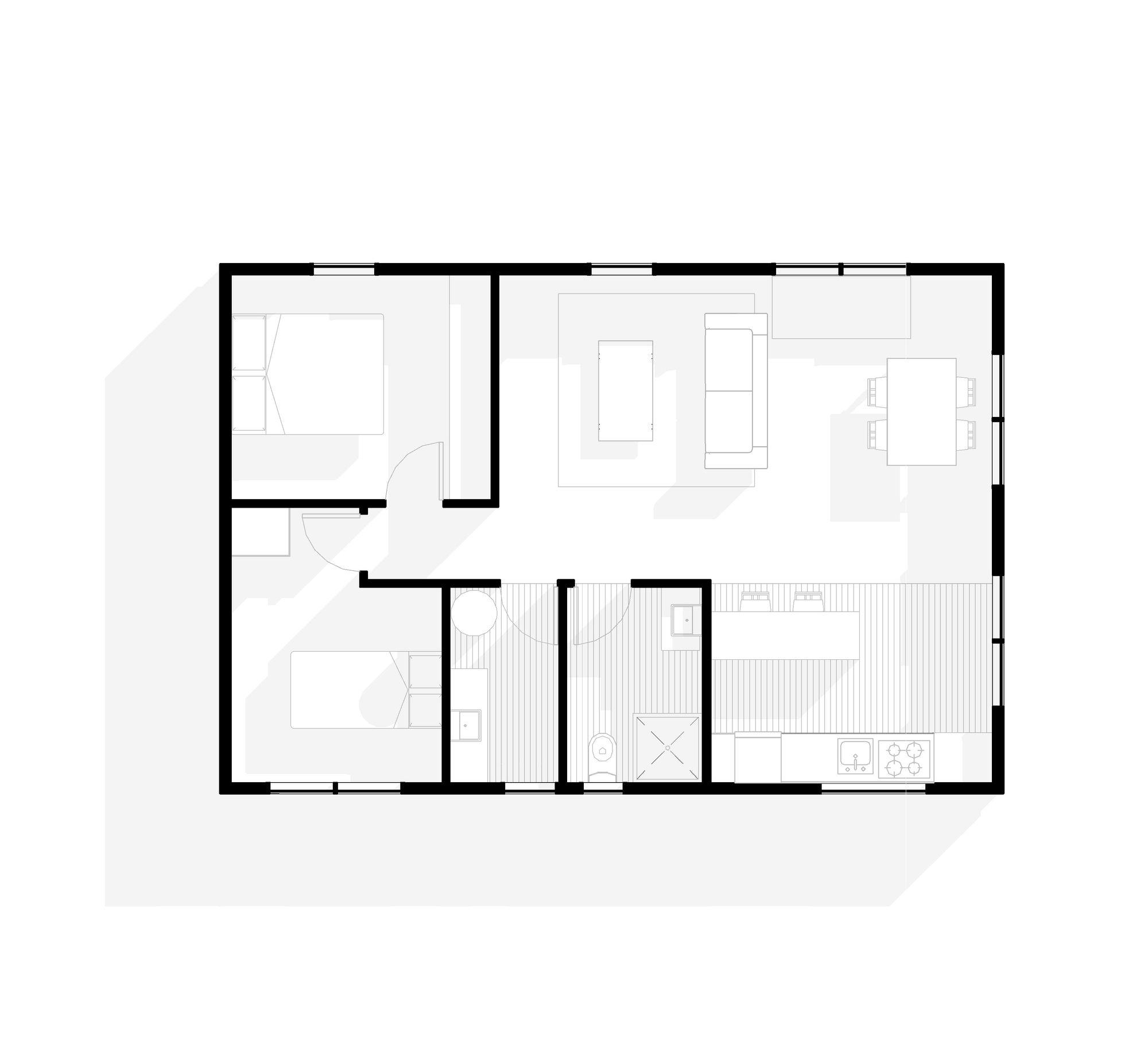 2 Bedroom indicative floor plan