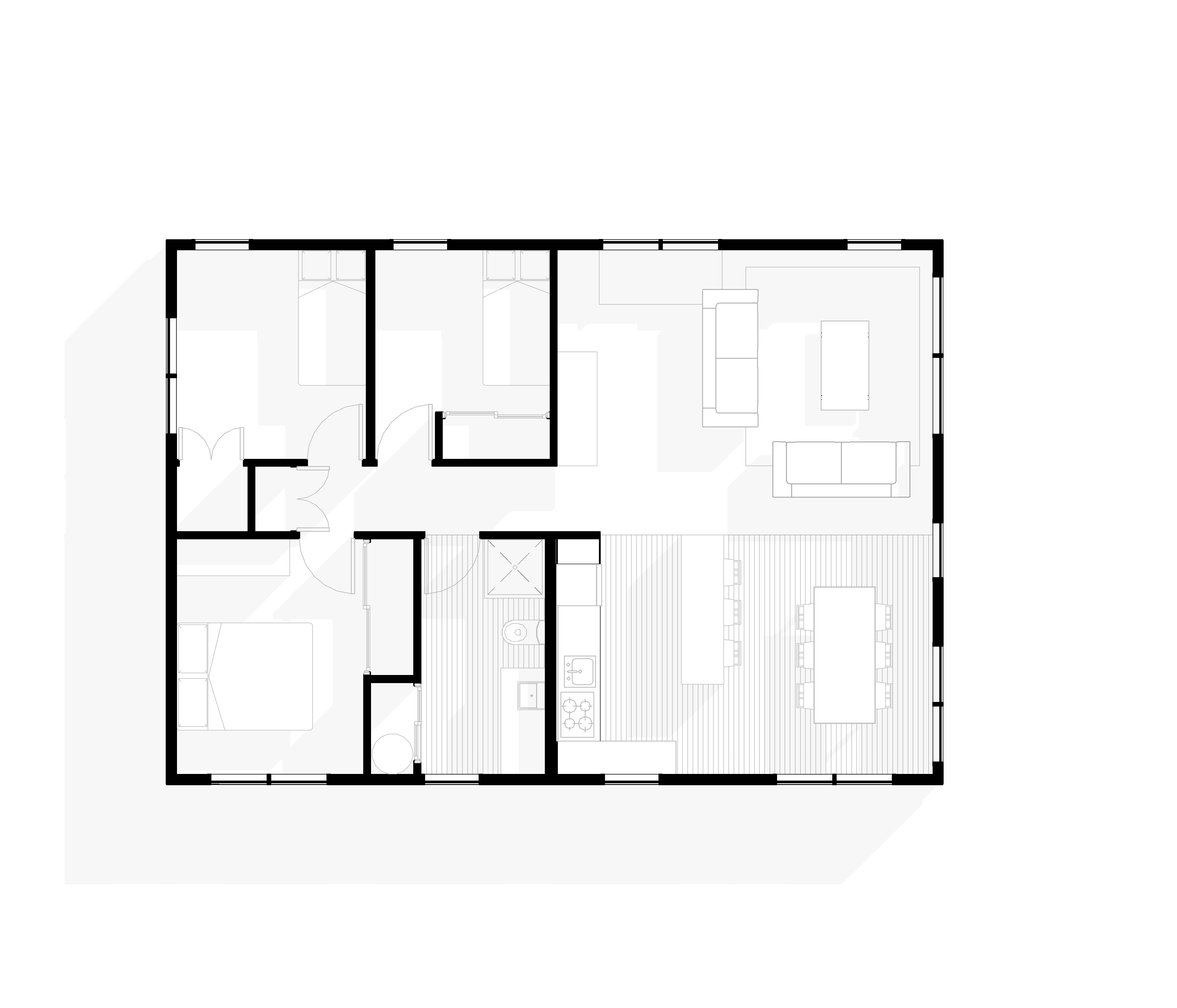 3 Bedroom indicative floor plan